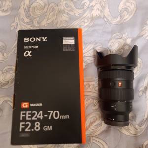 Sony 24-70mm F2.8 GM (100%Work, 99%New, 有單, 有盒, 配件全齊)