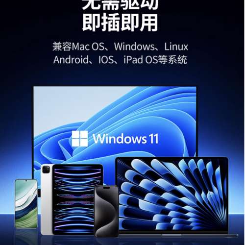 绿联13合1显示分屏转换器多接口USB分线器