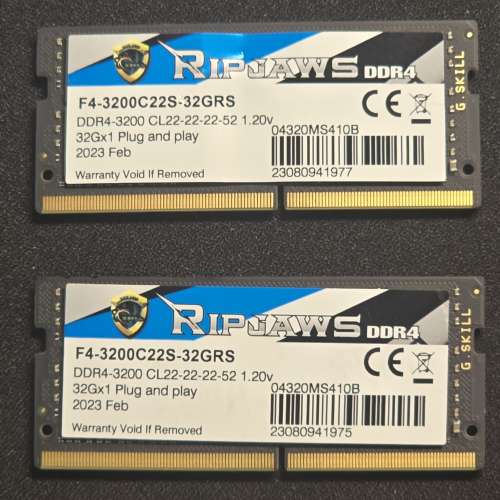G.SKILL F4-2400C16D-32GRS Mémoire RAM SO D4 2400 C16 32 Go