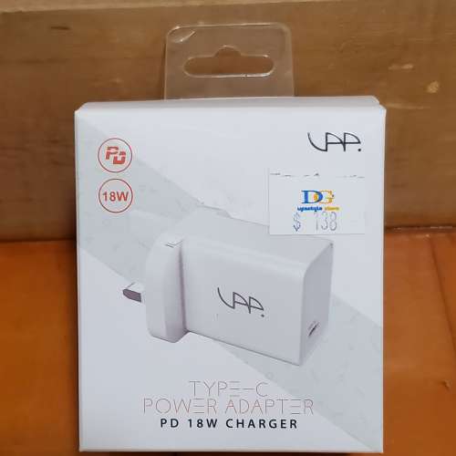 VAP (全新) PD 18W charger, type-C power adapter