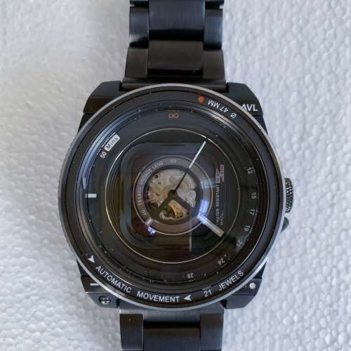 TACS automatic watch AVL II 相機鏡頭自動鋼帶手錶
