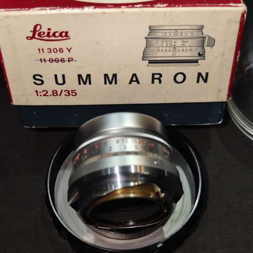 Leica Leitz 35/2.8 Summaron-M #11306 Year:1963 Germany 小八枚玉 齊盒