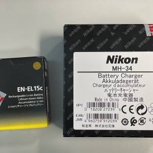 全新 NIKON MH-34 charger 原廠充電器 + EN-EL 15C  原廠電池  Z5 Z6 Z7 Z8 Zf