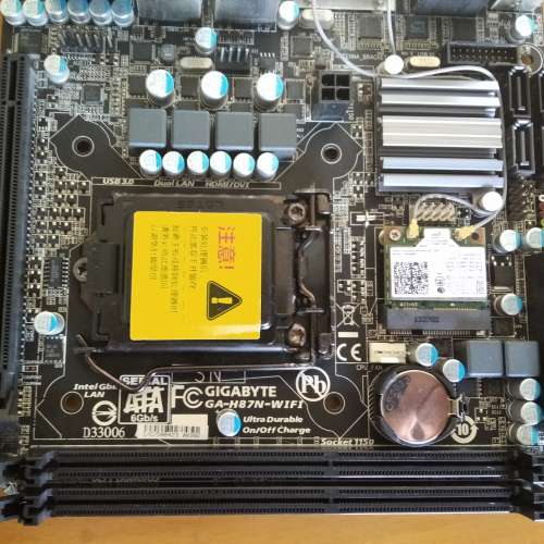 (ITX) 新淨技嘉H87N Wifi 底板跟背板 (運作正常)