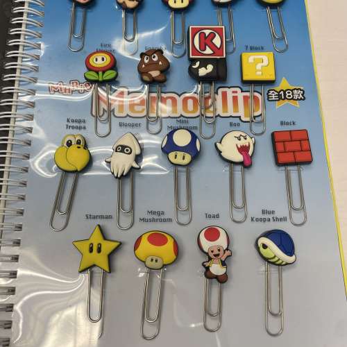 Circle K Mario Super Planner and 18 clips limited edition White