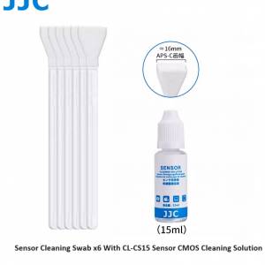 JJC 6 PCS APSC Sensor Cleaning Swab With Sensor CMOS Cleaning Solution
