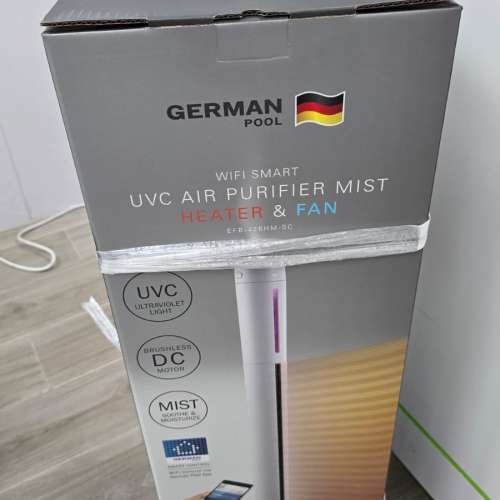 德國寶WiFi智能UVC空氣淨化 加濕風扇暖風機 EFB-426HM-SC (4月9入取貨) 有單跟一年...