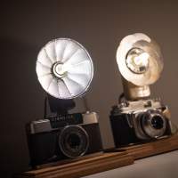 相機枱燈 全手工製作 以舊式相機及閃光燈改造成 OLYMPUS PEN EE-3 配 PRINZ 燈 / B...
