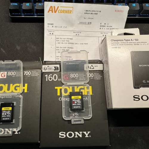Sony Tough CFexpress Type A 320GB &160GB &讀卡器