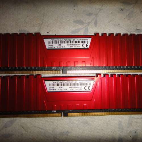 Desktop Ram Corsair 8GBx2 DDR4 2666 共16GB