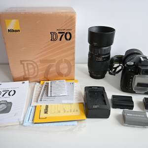 Nikon D70 一機二鏡有盒 (清櫃)