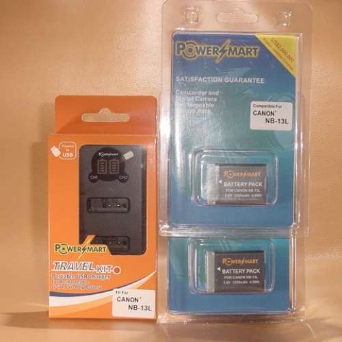香港行貨( 2x NB-13L電池 連 1x NB13L USB雙位Type C充電器 )套裝合Canon PowerSho...