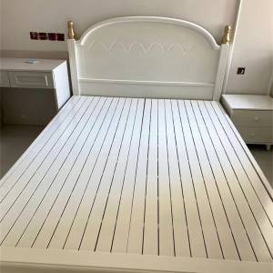 white solid wood bed american style bed