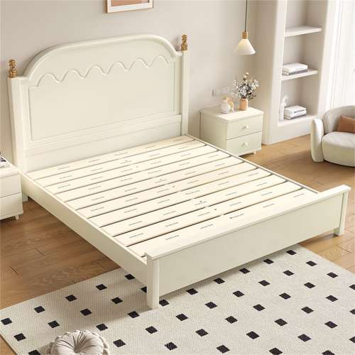 white solid wood bed american style bed