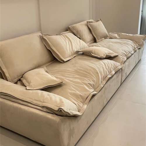 奶油科技布艺沙发