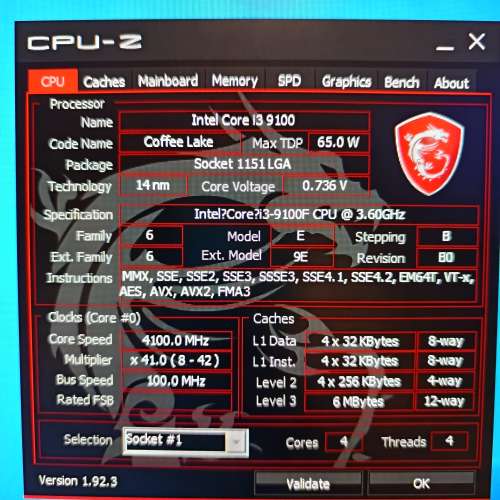 i3 9100f + MSI H310m 壞板