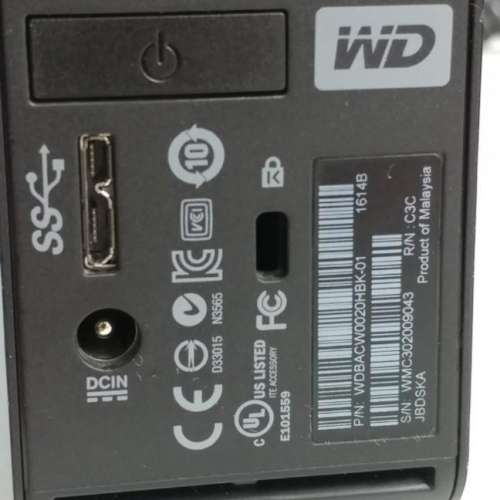 WD My Book 2TB USB3.0 External harddisk 3.5" 外置硬碟