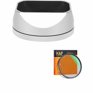 Haoge LH-X54W Square Metal Lens Hood With K&F Concept 1/2 Black Mist 遮光罩連...