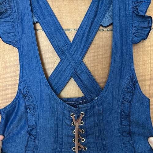 Niffeilu 妮菲学院 薄身背心牛仔裙