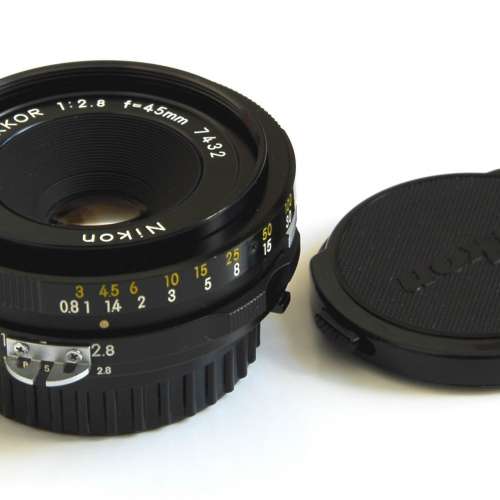 Nikon 45mm f2.8 GN Auto Nikkor AI mount 古董餅鏡