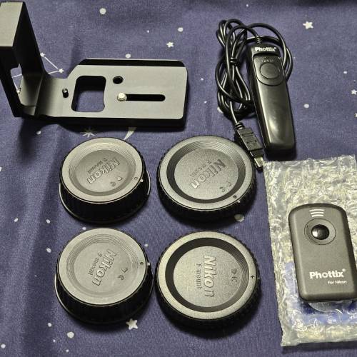 Nikon D750 L板, 副廠快門線, 遙控,前後Cover 2 set