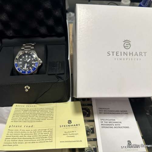95% New Steinhart Ocean Titanium 500 GMT Watch with box $4880. Only
