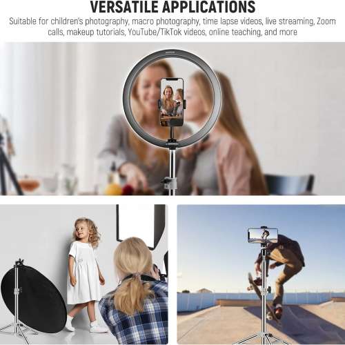 NEEWER 20"/50cm Photography Light Stand, Adjustable Stainless Steel Table Tripod