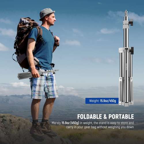 NEEWER 80cm Photography Light Stand, Adjustable Stainless Steel Table Tripod 燈...