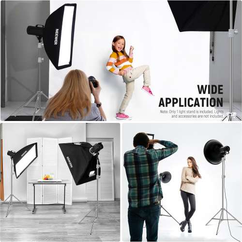 NEEWER Upgraded 75" / 190cm Light Stand Stainless Steel Tripod Stand