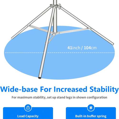 NEEWER 300cm Light Stand Stainless Steel Spring Loaded不鏽鋼燈架 (ST-300SS)