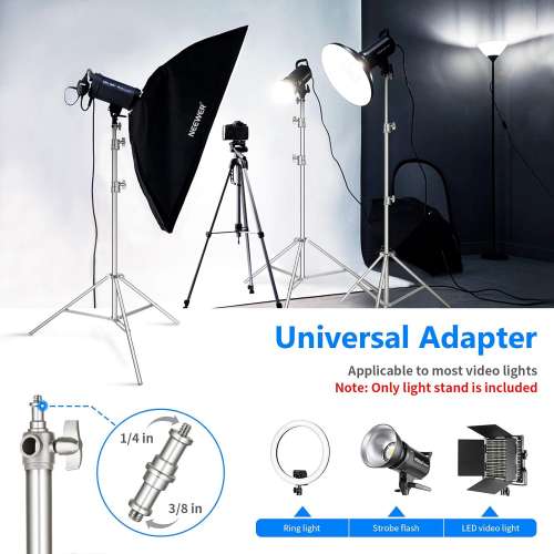 NEEWER 300cm Light Stand Stainless Steel Spring Loaded不鏽鋼燈架 (ST-300SS)