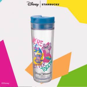 Starbucks 16OZ Stitch & Angel Plastic Water Bottle 16oz 莉蘿與史迪奇水樽