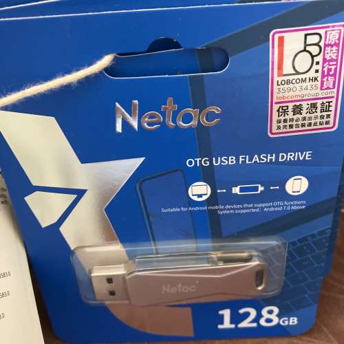 全新 Sandisk Netac 128G usb 3.0 otg 手指 可先過數包平郵