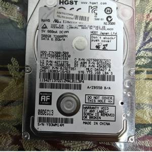 HDD(2.5") 500G (內有音樂檔）供測試硬碟是否正常