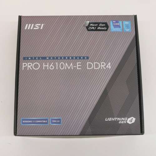 Warranty 有保養 MSI 微星 PRO H610M E DDR4 MATX 主機板 DDR4 1700
