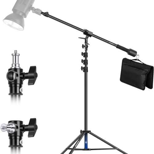 NEEWER 300cm Air Cushioned Aluminum Heavy Duty Light Stand  with Boom Arm 氣壓...