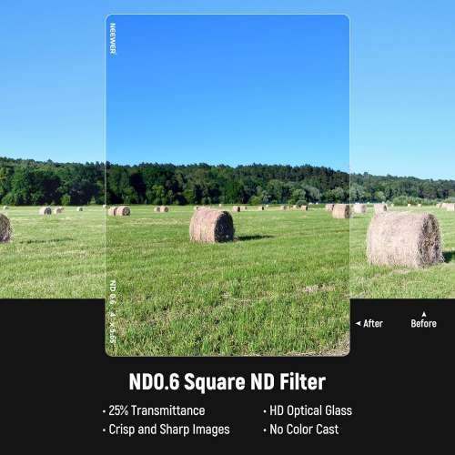 NEEWER 4"x5.65" ND0.6 (2 Stop) Square Cinema Neutral Density Filter 電影減光濾鏡