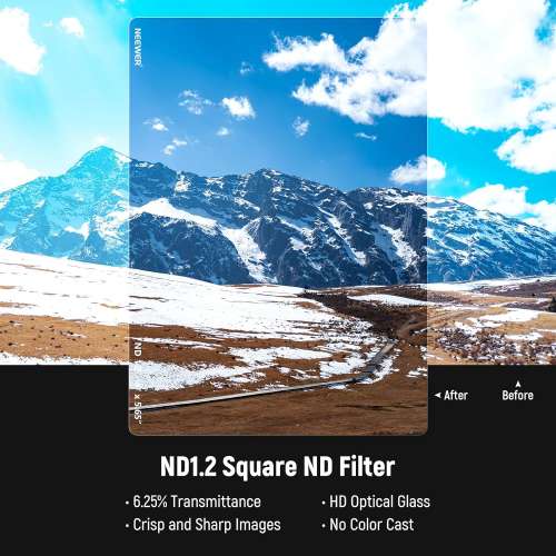 NEEWER 4"x5.65" ND1.2 (4 Stop) Square Cinema Neutral Density Filter 電影減光濾鏡