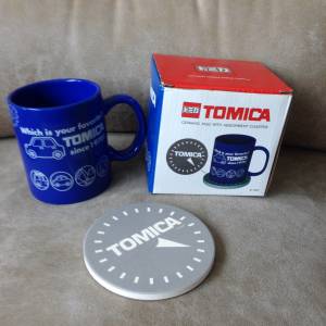 🚗 TOMICA Mug with Coaster BLUE NEW 全新 陶瓷杯 + 墊 套裝 藍 🚗