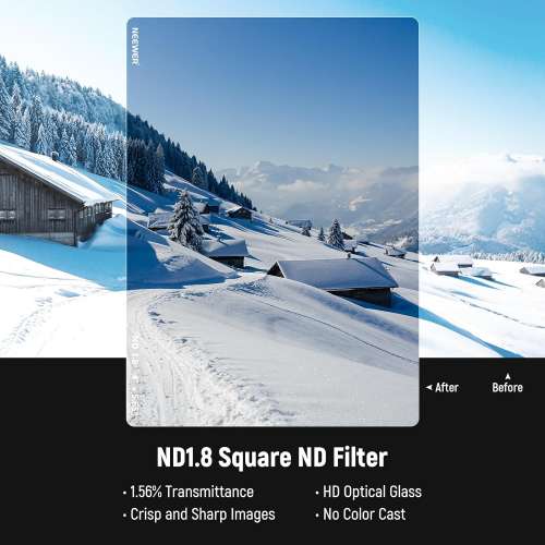 NEEWER 4"x5.65" ND1.8 (6 Stop) Square Cinema Neutral Density Filter 電影減光濾鏡