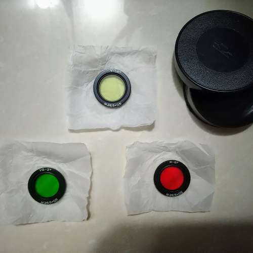 副廠30mm彩色(淡黃、黃綠及紅色)濾鏡