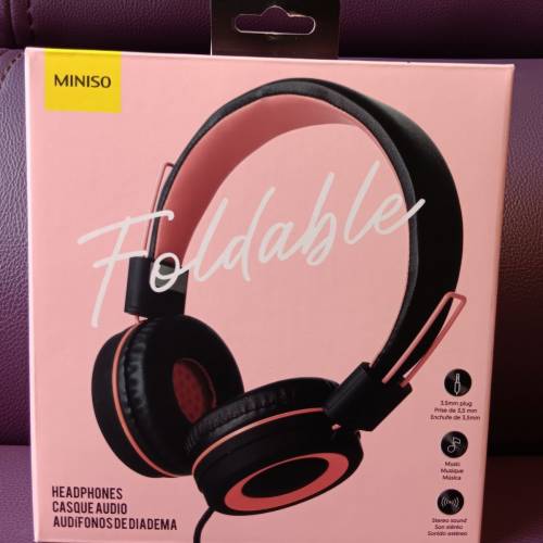 (只限將軍澳地鐵站交收)Miniso foldable headphones casque audio audifonos de di...