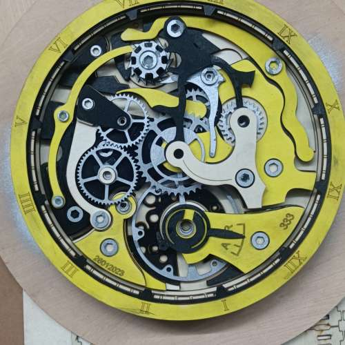 3D 木质墙壁艺术时钟的激光切割时钟