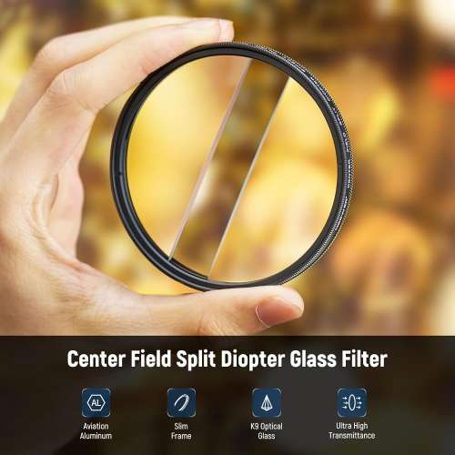 NEEWER FL-E2 Center Field Split Diopter Effect Filter 雙半月屈光度濾鏡 - 58 /...