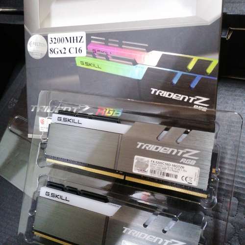 G skill DDR4 3200 TridentZ RGB 8GB x 2
