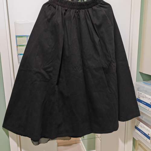 全新韓國制全棉黑色半腰裙