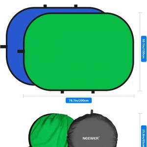 NEEWER 1.5 x 2M 2-in-1 Collapsible Backdrop (Blue&Green) 可折疊藍綠色雙面背景板