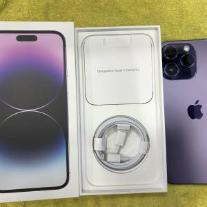 99%New iPhone 14 Pro Max 256GB 紫色香港行貨  電池98% 全套有盒有配件 自用首選超值
