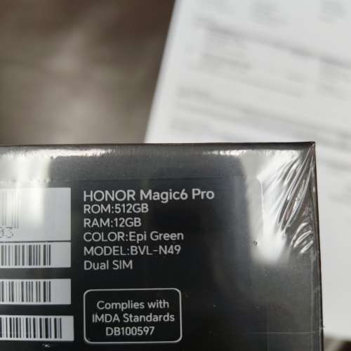 Honor Magic 6 Pro 港行 512GB 全新 未開封