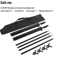 SELENS 2.8 x 3m Background Stand Photo Studio Support System Set (影樓攝影背景...